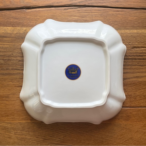 Tirschenreuth Bavaria Baroness White Square Bowl Large 9” Size EUC - Picture 3 of 6